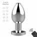 Rechargeable Butt Plug Vibrator USB 10 Functions - Silver