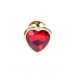 Анальная Пробка Plug-Jawellery Gold Heart PLUG- Red