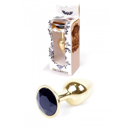 Анальна пробка - Jewellery Gold Plug Black