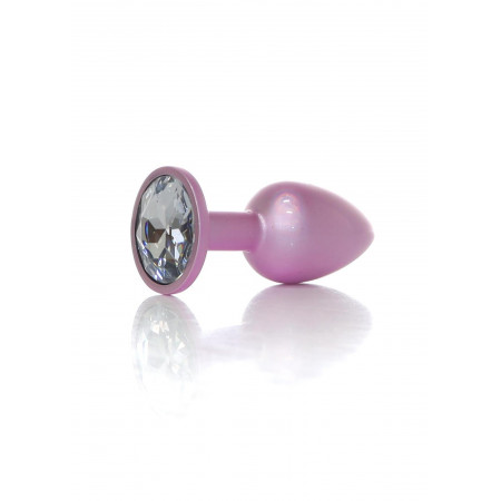Анальна пробка - Jewellery Pearl Pink Plug Clear S