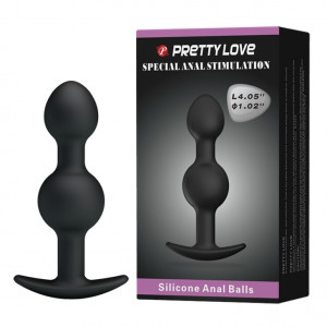 Анальна пробка - Pretty Love Special Anal Stimulation Anal Balls 4.05 Black