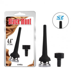Трубка для анального душу - Black Mont Tapered Silicone Enema Attachment 4.4
