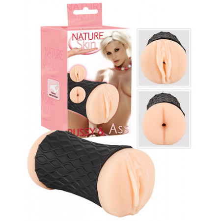 Мастурбатор вагина и анус - Nature Skin Pussy & Ass Masturbator
